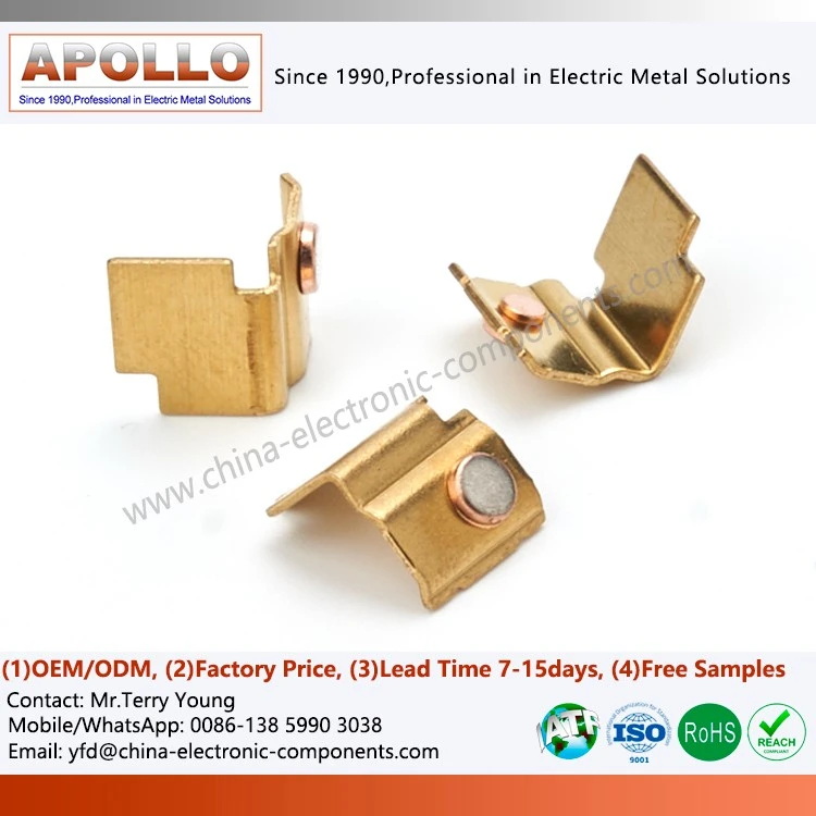 H62 Cuzn37 Brass Terminal with Silver Contact for Switch Socket