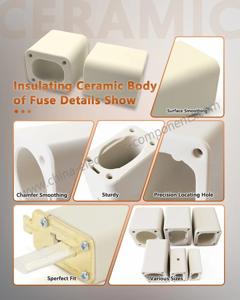 Alumina Ceramic Insulator for NH/Blade Type Fuses of Fuse Details Show Alumina Ceramic Insulator for NH/Blade Type Fuses of Fuse Details Show