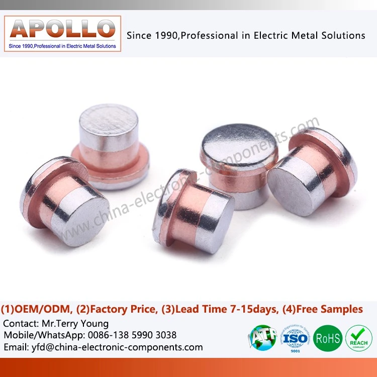 Electric Double Metal Contact Rivet